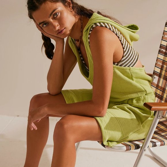 NEW! Free People Oliver Romper in Celery Juice Colorway - Picture 1 of 5